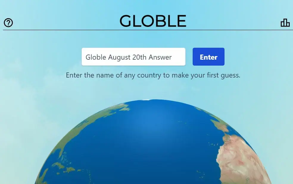 Globle August 20th Answer Today