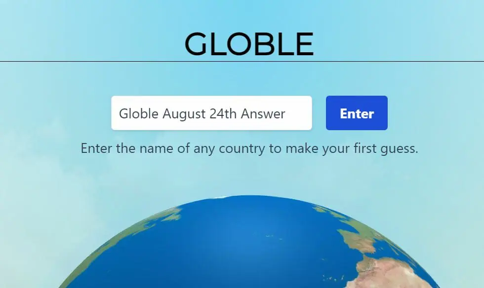 Globle August 24th Answer Today