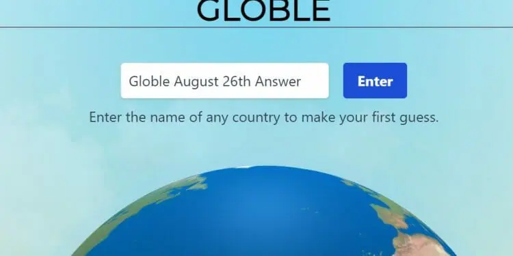 Globle August 26th Answer Today