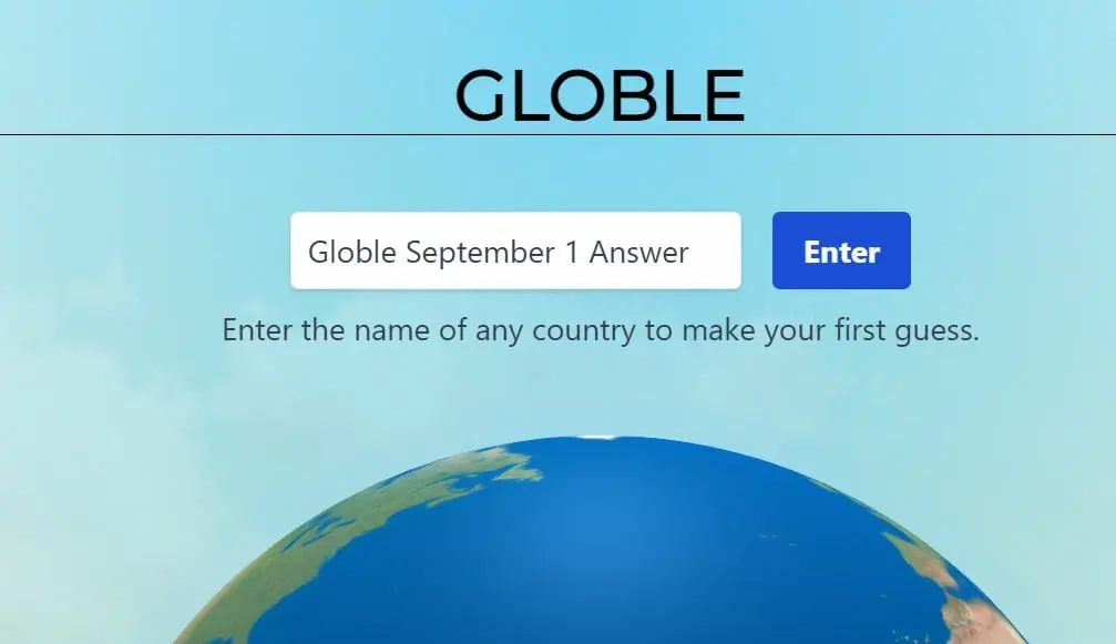 Globle September 1st Answer Today