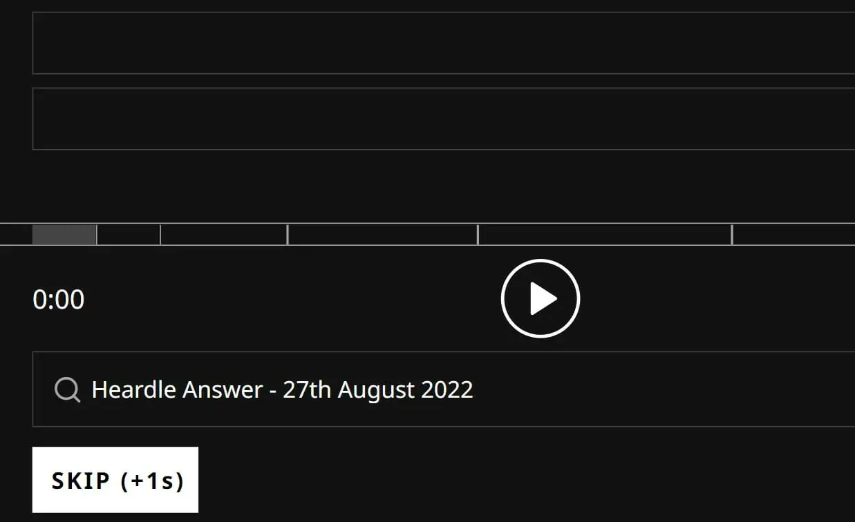 Heardle Answer - 27th August 2022