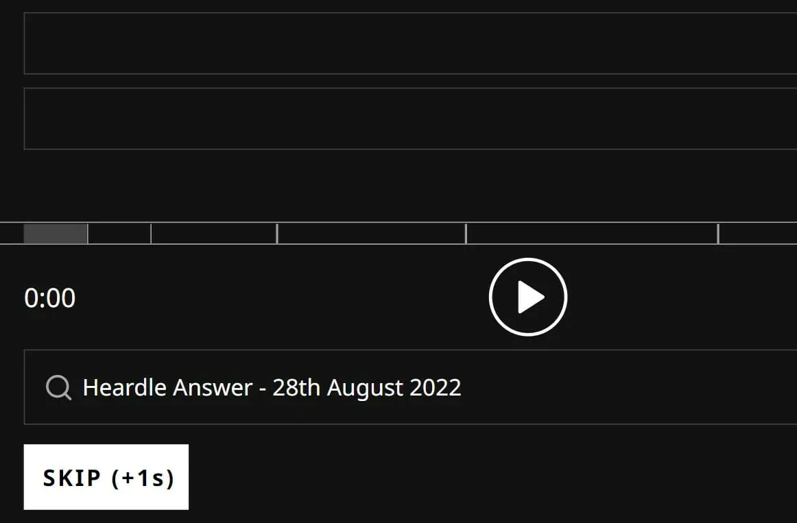 Heardle Answer - 28th August 2022