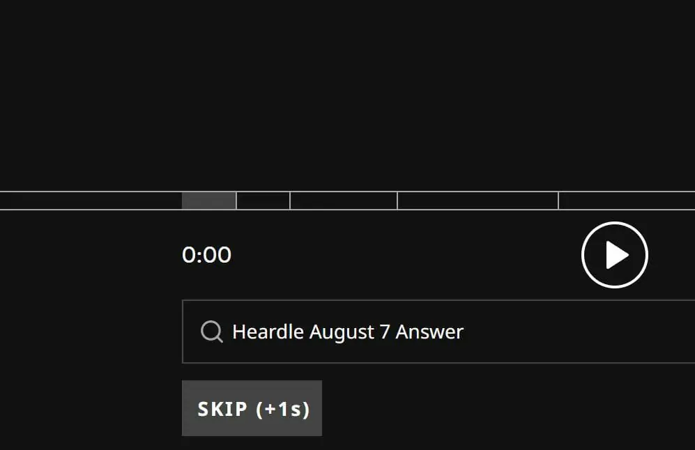 Heardle Answer August 7 2022 Today