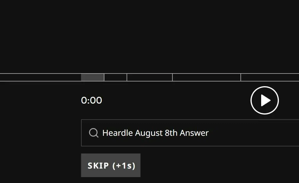 Heardle Answer August 8th 2022