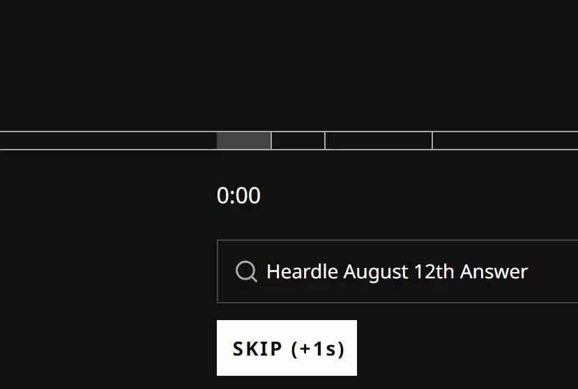Heardle August 12th 2022 Answer