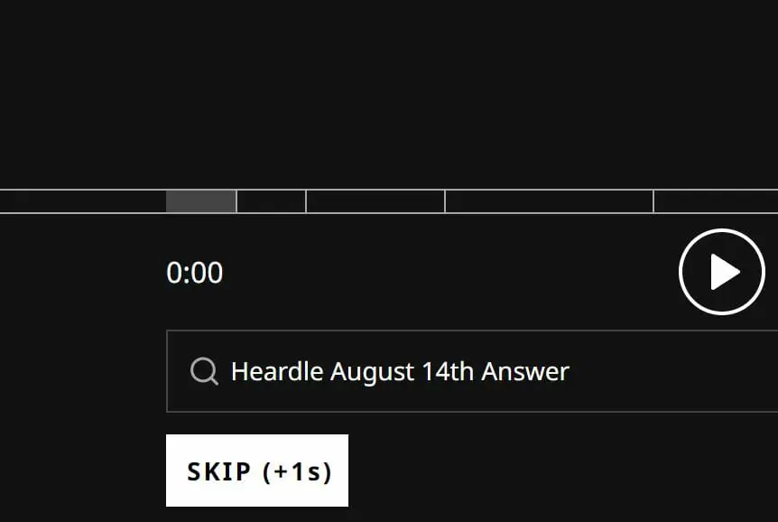 Heardle August 14th Answer 2022 Today