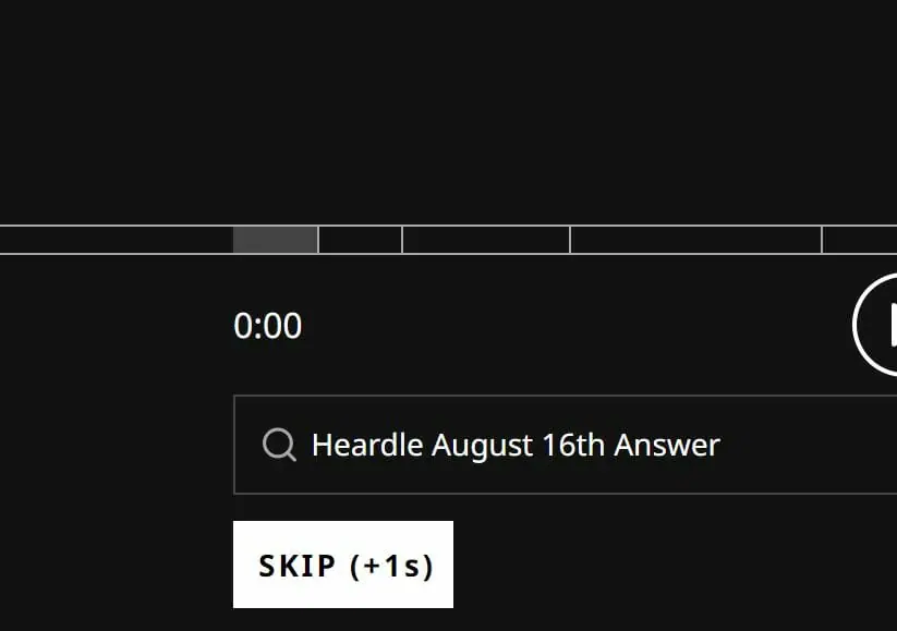 Heardle August 16th Answer