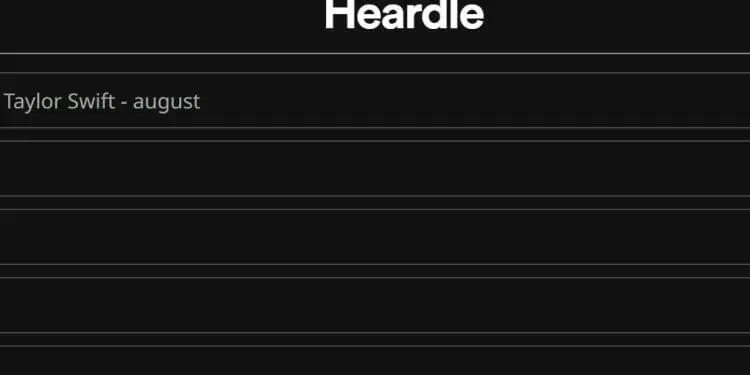 Heardle August 20th Answer Today 177
