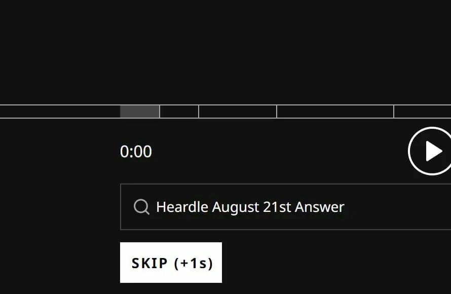 Heardle August 21st Answer Today