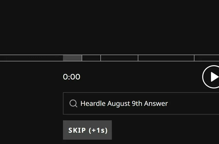 Heardle August 9 2022 Answer