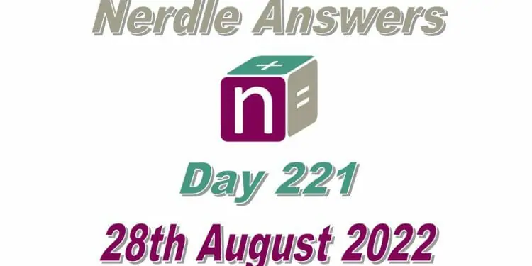 Nerdle 221 - 28th August 2022