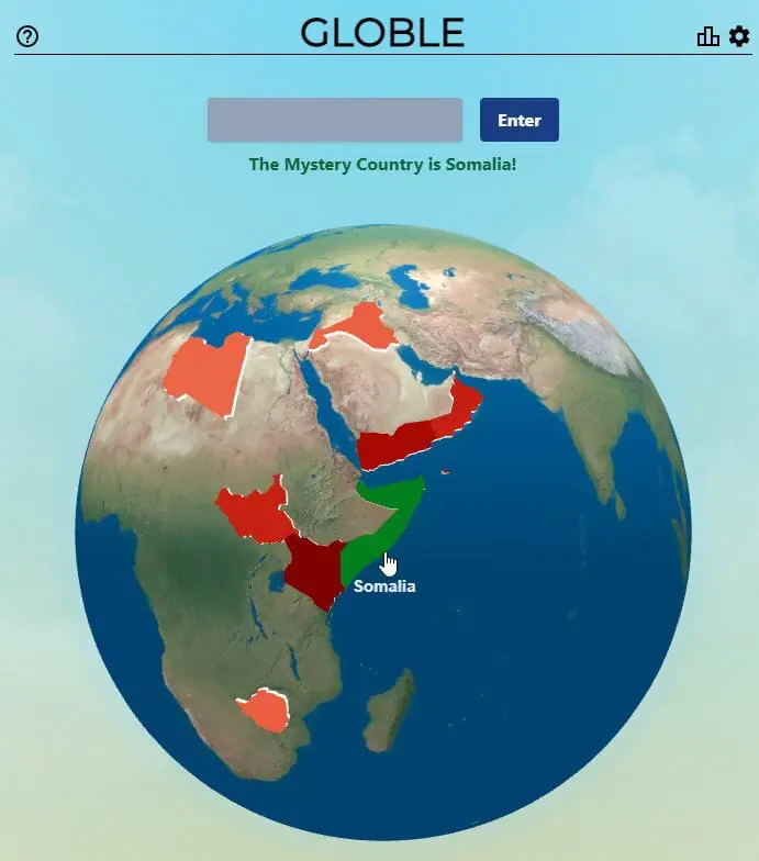 Daily Globle Answer - 18th September 2022