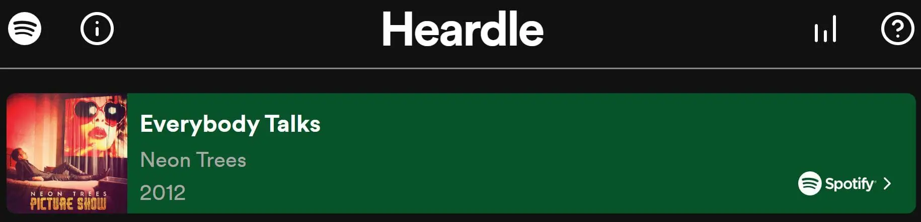 Daily Heardle Answer - 15th September 2022