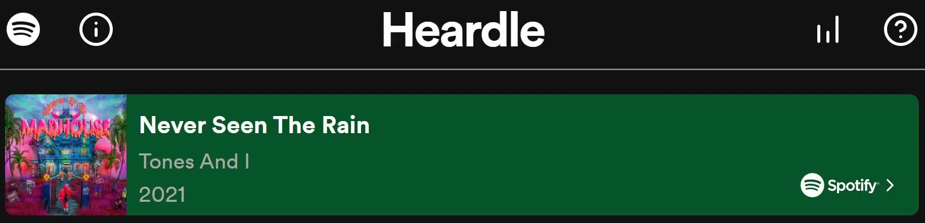 Daily Heardle Answer - 17th September 2022