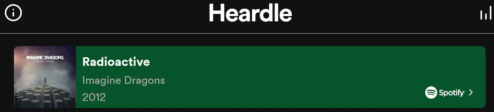 Daily Heardle Answer - 26th September 2022