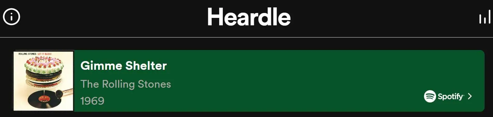 Daily Heardle Answer - 28th September 2022