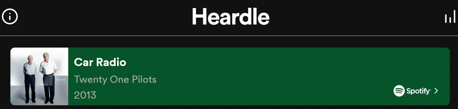 Daily Heardle Answer - 30th September 2022