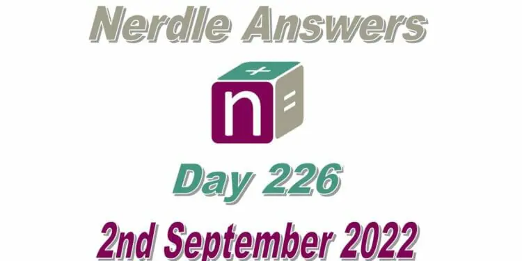 Daily Nerdle 226 Answers - September 2nd, 2022