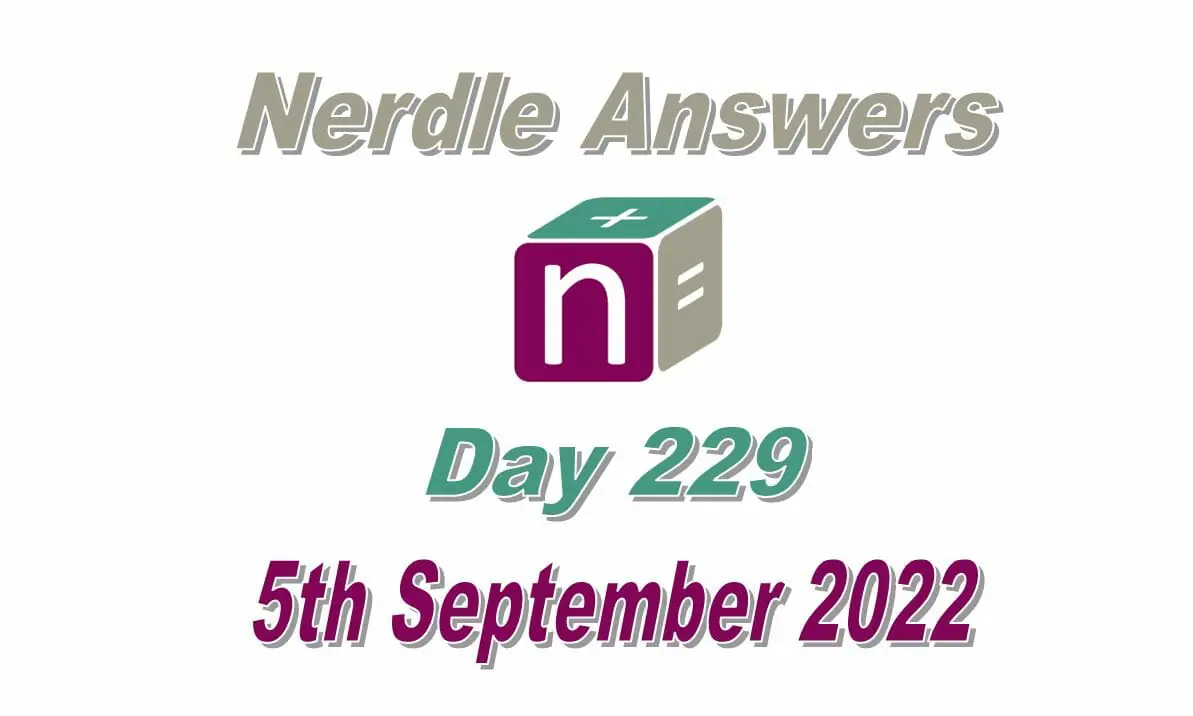 Daily Nerdle 229 Answers - September 5th, 2022