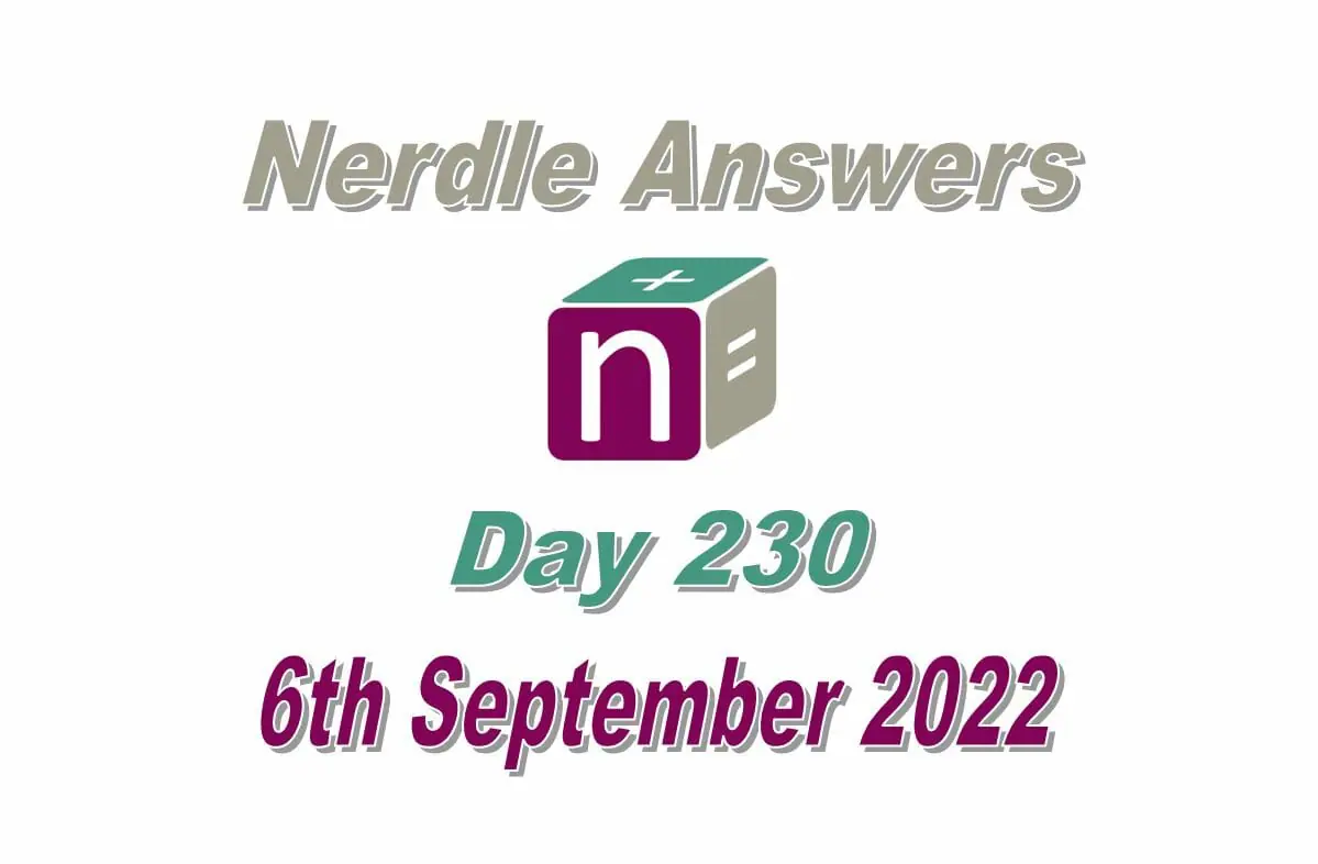 Daily Nerdle 230 Answers - September 6th, 2022