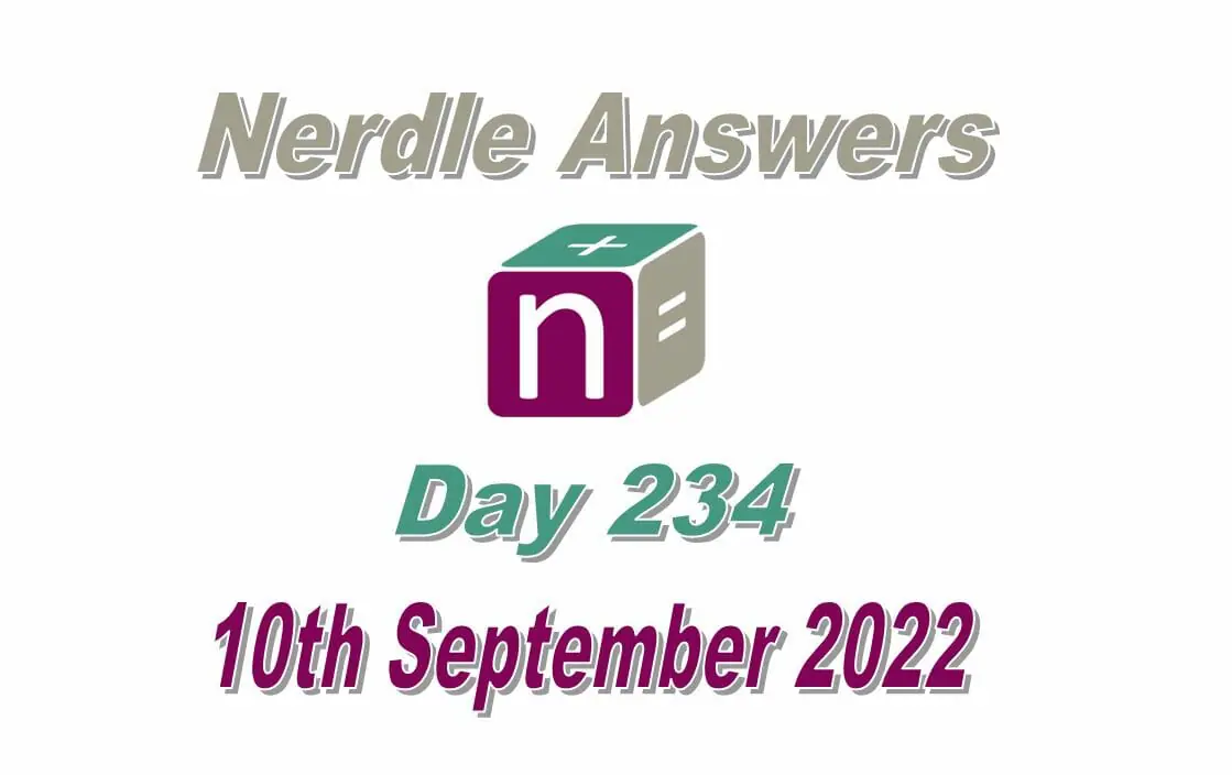 Daily Nerdle 234 Answers - September 10th, 2022