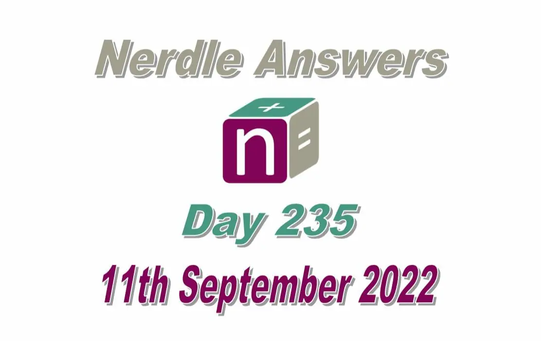Daily Nerdle 235 Answers - September 11th, 2022