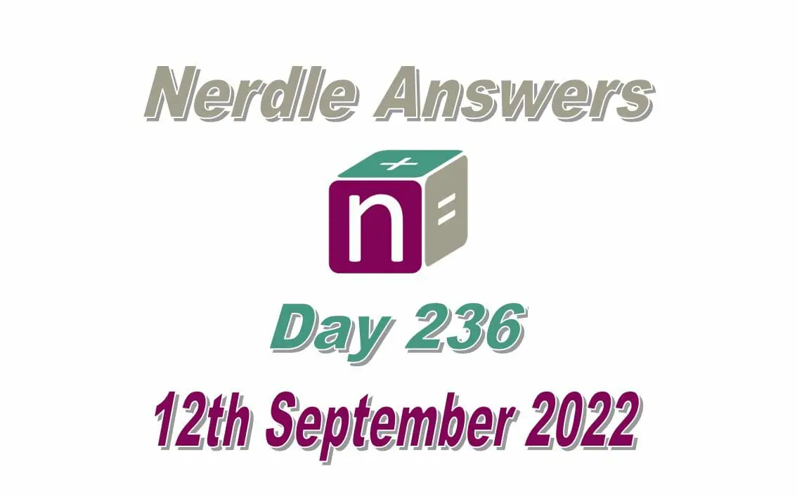 Daily Nerdle 236 Answers - September 12th, 2022