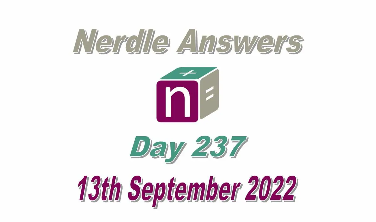 Daily Nerdle 237 Answers - September 13th, 2022