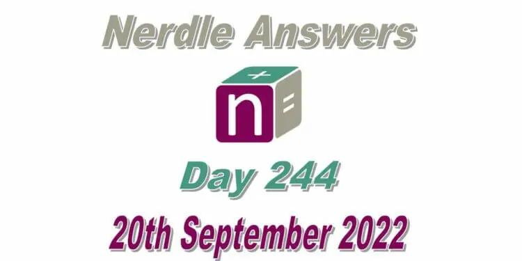 Daily Nerdle 244 Answers - September 20th, 2022