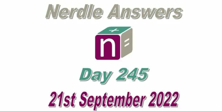 Daily Nerdle 245 Answers - September 21st, 2022