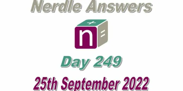 Daily Nerdle 249 Answers - September 25th, 2022