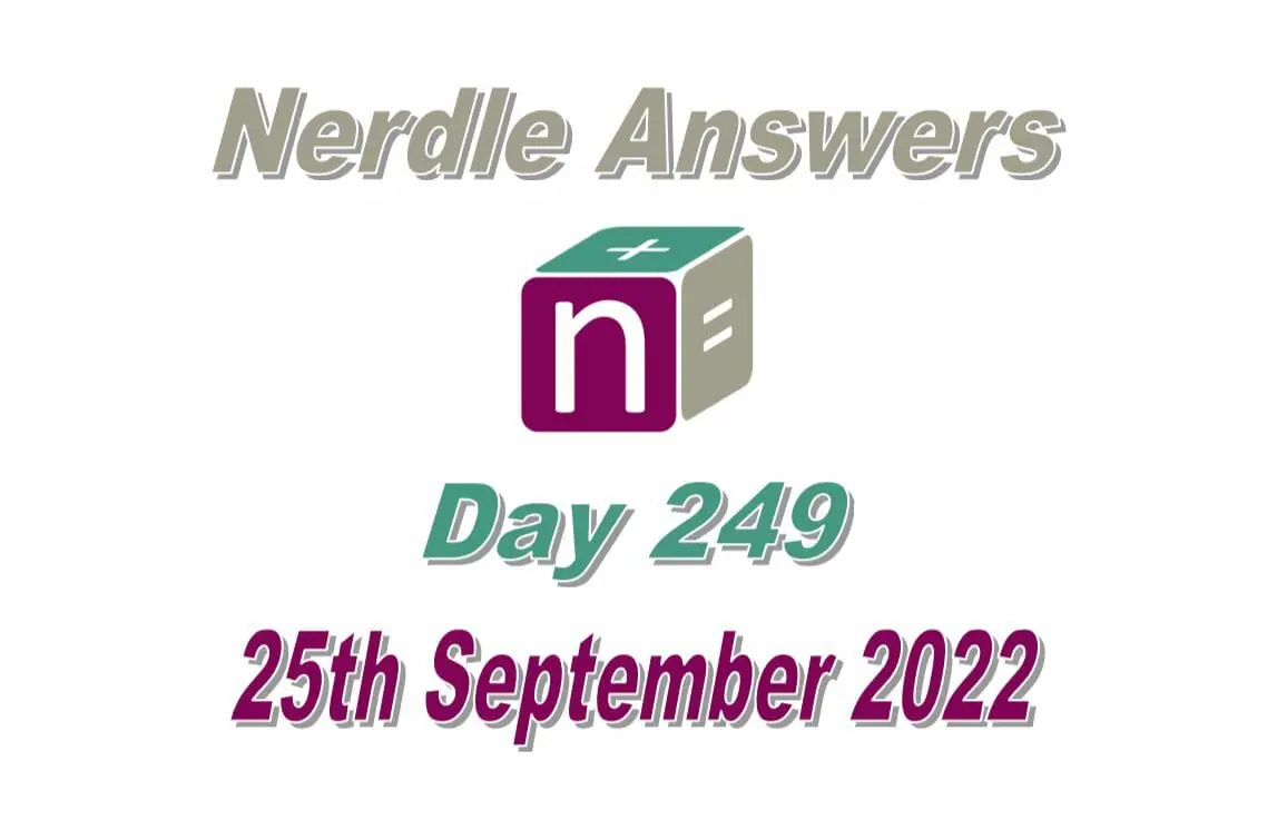 Daily Nerdle 249 Answers - September 25th, 2022