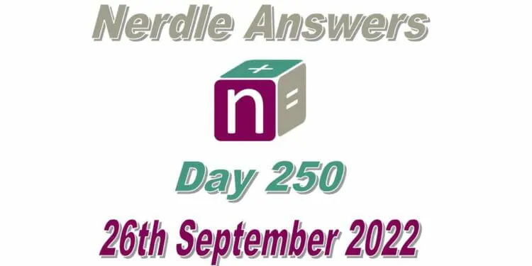 Daily Nerdle 250 Answers - September 26th, 2022