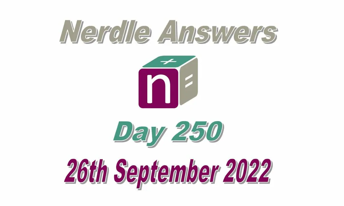 Daily Nerdle 250 Answers - September 26th, 2022
