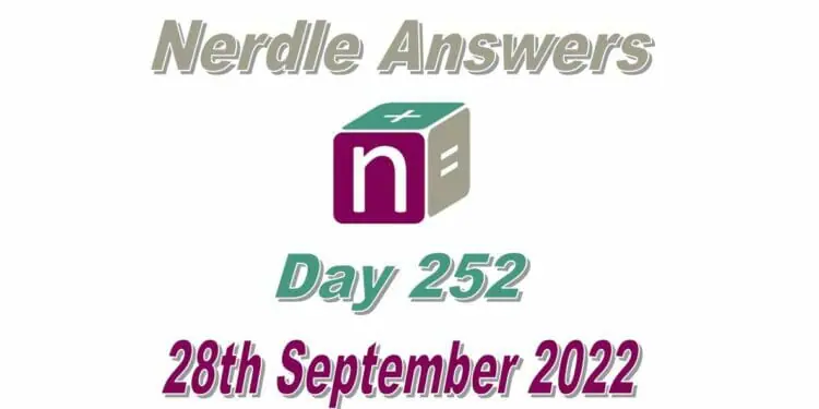 Daily Nerdle 252 Answers - September 28th, 2022