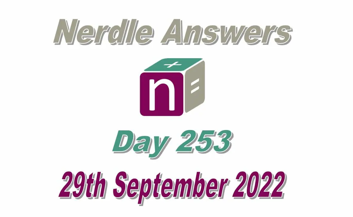 Daily Nerdle 253 Answers - September 29th, 2022