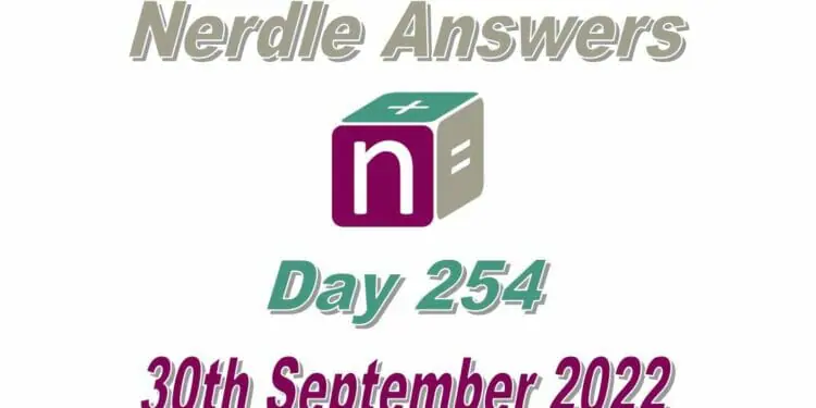 Daily Nerdle 254 Answers - September 30th, 2022
