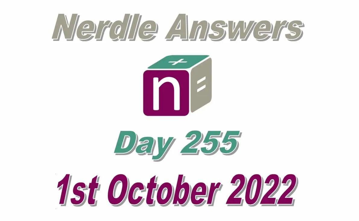 Daily Nerdle 255 Answers - October 1st, 2022