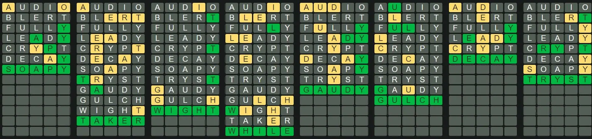 Daily Octordle 223 Answer - September 4th 2022