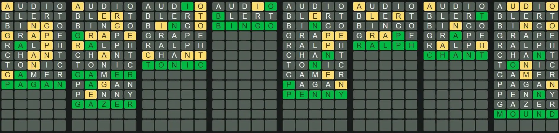 Daily Octordle 232 Answer - September 13th 2022