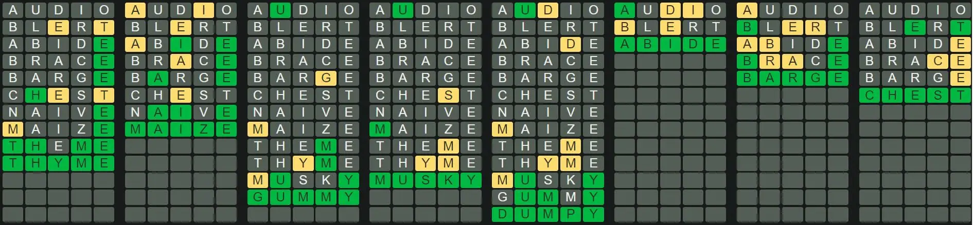 Daily Octordle 247 Answer - September 28th 2022