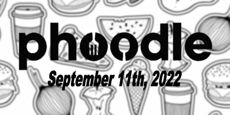 Daily Phoodle - 11th September 2022