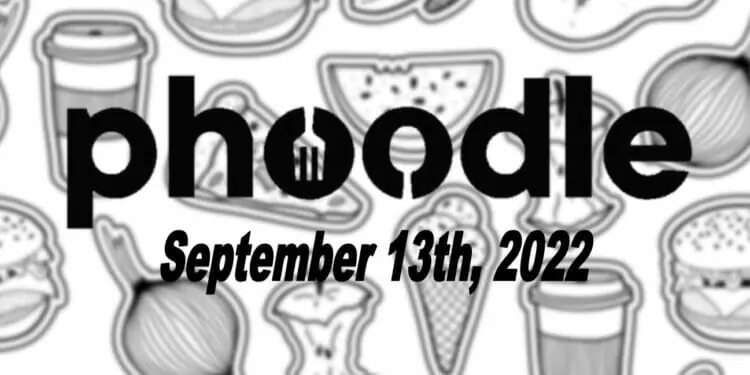 Daily Phoodle - 13th September 2022