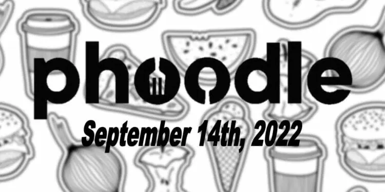 Daily Phoodle - 14th September 2022
