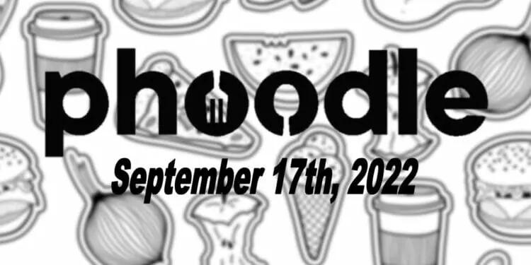 Daily Phoodle - 17th September 2022