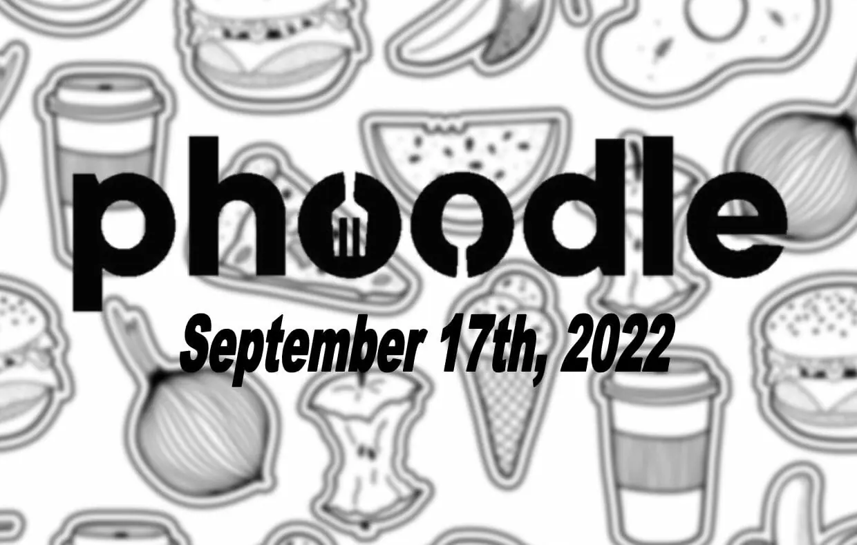 Daily Phoodle - 17th September 2022
