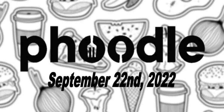 Daily Phoodle - 22nd September 2022