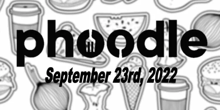 Daily Phoodle - 23rd September 2022