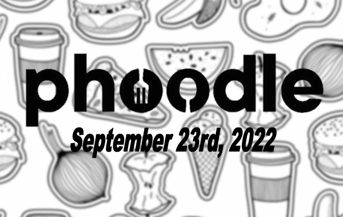Daily Phoodle - 23rd September 2022
