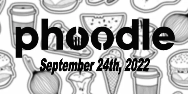 Daily Phoodle - 24th September 2022